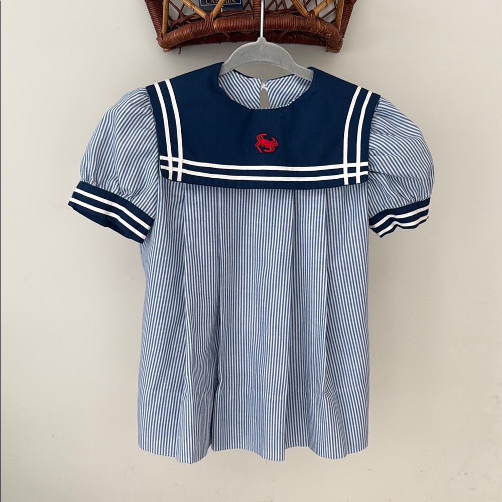 Crab 🦀 hand-stitched sailor dress